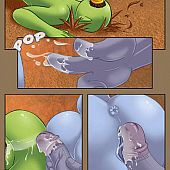 Hotwow comics with ogre and draenei.