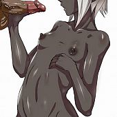 Monster porn with sexy drawn characters.