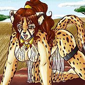 Honeys with schlongs in anime.