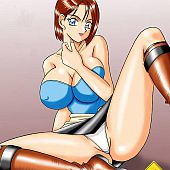 Spunk fountain on bobs and face hole jill valentine.